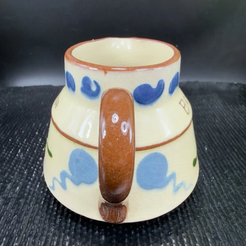Watcombe Torquay Pottery Small Pitcher‎ Creamer Motto Ware England Handpainted